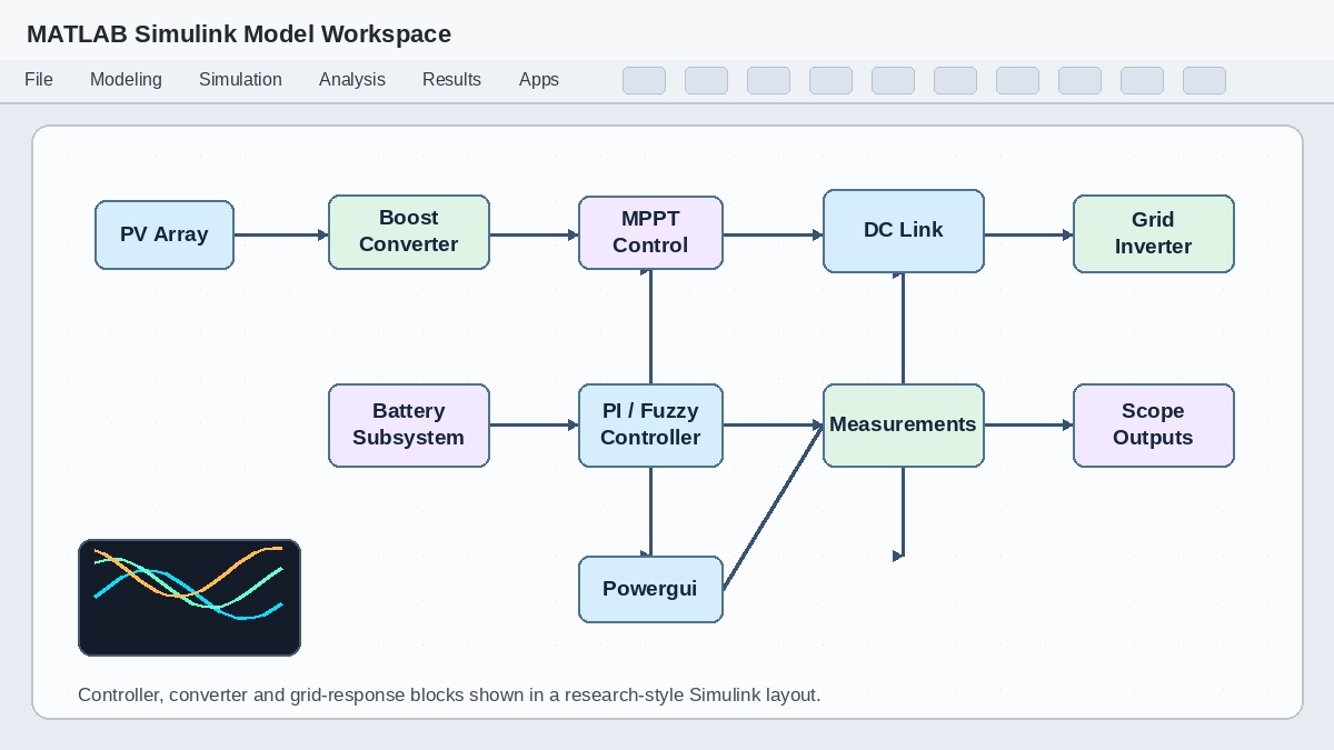 MATLAB Simulink Model Screenshots for PhD Research Labs