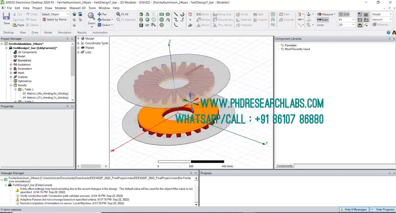 ANSYS Maxwell Ferrite Motor Design screenshot
